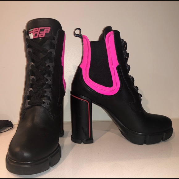 Fluorescent Leather Ankle Boots - Picture 5 of 8